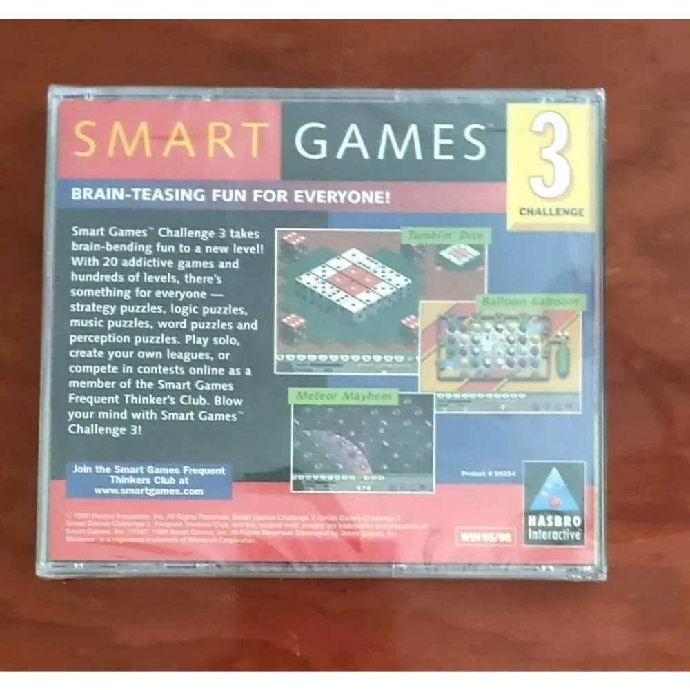 Smart Games Challenge 3 for PC (Windows 95/98) Complete W/ Manual Rare‎